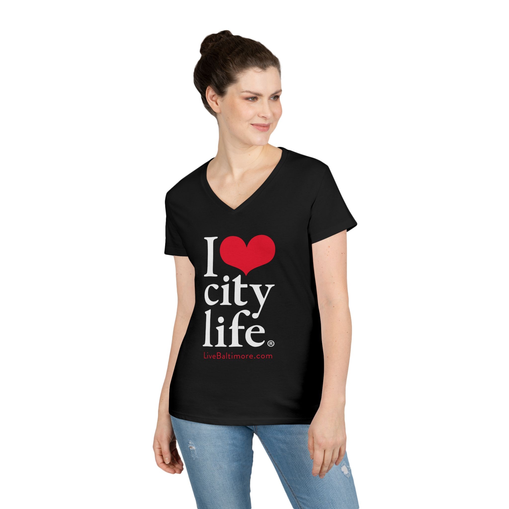 Women's V-Neck T-Shirt - Image 6