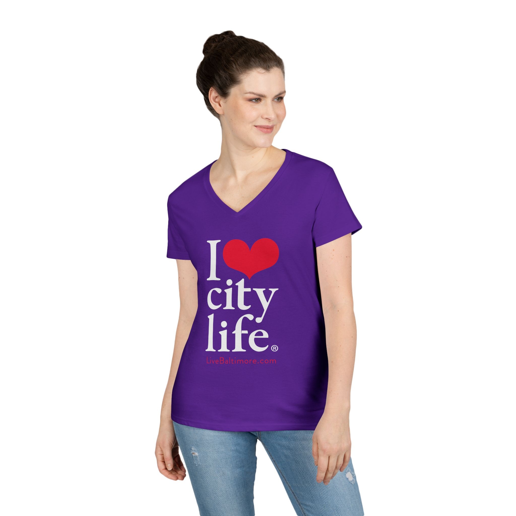 Women's V-Neck T-Shirt - Image 15