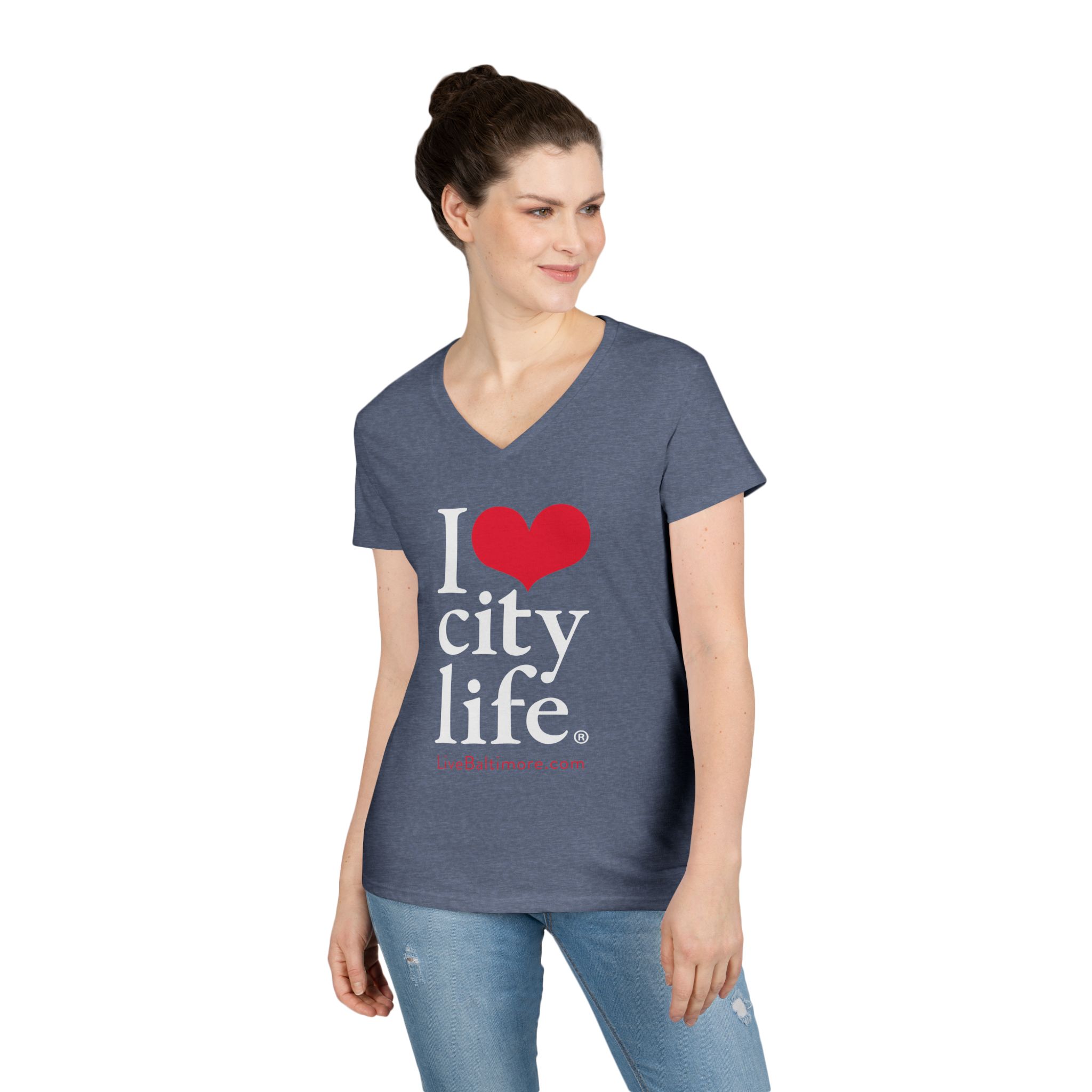 Women's V-Neck T-Shirt - Image 12